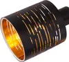 Close-up of a black lamp shade with a gold interior and cut-out patterns. Náhled obrázku produktu