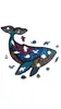 Puzzle écologique en bois 125 Baleine puissante A3 Voir les images du produit 5