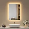 A bathroom vanity with a sink and a lighted mirror. Náhľad obrázku produktu