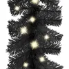The Living Store Weihnachtsgirlande mit LED 20 m Schwarz Produktbild-Vorschau 4
