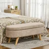 HOMCOM Banc banquette bout de lit coffre de rangement 2 en Voir les images du produit 2