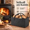 Filztasche Schwarz Einkaufstasche Kaminholztasche Produktbild-Vorschau 8