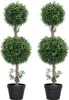 HOMCOM Künstlicher Buchsbaum 2er-Set groß 91,6 cm Produktbild-Vorschau 1