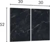 Glasschutzplatte für Herd 2x30x52 Marmor Produktbild-Vorschau 2