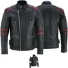 Motorradjacke Retro Vintag Oldschool Lederjacke, Produktbild-Vorschau 5