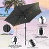 Aopunly Parasol rond,Manivelle Pliable Fer Parasol de Voir les images du produit 4