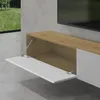 doporro Mobile Porta TV Sospeso 200 cm con 2 Ante Marrone Anteprima dell’immagine prodotto 6