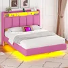 Polsterbett 140x200 cm Schwebebett mit LED-Beleuchtung, Produktbild-Vorschau 5