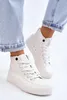 Damen Big Star Fabric High Top Sneakers LL274445 Weiß 38 Produktbild-Vorschau 6