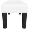 A product shot of a white ottoman with black legs against a white background. Produktbild-Vorschau