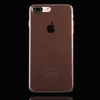 The back of a brown iPhone 8 Plus / 7 Plus case on a black background. Produktbild-Vorschau