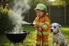 Kinder Feuerwehrhelm Deutscher Feuerwehr Helm Karneval Produktbild-Vorschau 3