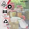 Jars of preserved food with various icons and text overlays. Produktbild-Vorschau
