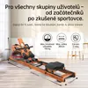 JASPORT R3 skládací veslovací trenažér z ho dubového dřeva Náhled obrázku produktu 7