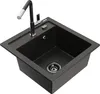 Mexen Vito 1-Becken-Granit-Spüle mit Mischbatterie Flora, Produktbild-Vorschau 1