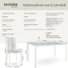 Ensemble table + 6 chaises - blanc/blanc Voir les images du produit 6