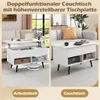 GOPLUS Couchtisch höhenverstellbar, Kaffeetisch mit Produktbild-Vorschau 3