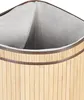 BELIANI Úložný koš s víkem světle hnědý bambus rohový koš Náhled obrázku produktu 8