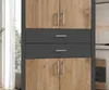 Drehtürenschrank Kleiderschrank 270 cm Schubkästen Spiegel Produktbild-Vorschau 4