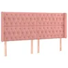 vidaXL Kopfteil mit Ohren Rosa 183x16x118/128 cm Samt - Produktbild-Vorschau 3