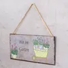 Gartenschild L30cm Bin im Garten Spruch Metall Wandbild Produktbild-Vorschau 3