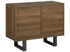 BELIANI Příborník z tmavého dřeva MDF deska kov 79 x 94 x Náhled obrázku produktu 1