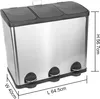 Mülleimer, 3 x 20L, silber, 64,5x41x57cm Produktbild-Vorschau 6