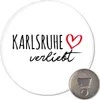 Huuraa Magnet Karlsruhe verliebt 59mm Kühlschrankmagnet Produktbild-Vorschau 1