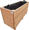 A wooden planter box with a black liner, shown from a slightly elevated angle against a white background. Produktbild-Vorschau
