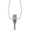 A close-up of a white lamp socket with a wire frame attached, against a white background. Voir les images du produit