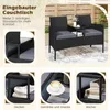COSTWAY Gartenbank mit Tisch, 2-Sitzer Polyrattan Sitzbank, Produktbild-Vorschau 6