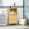 HOMCOM Badzimmerschrank mit offener Regal Badregal Produktbild-Vorschau 2