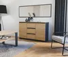 Cdf Komoda 2D3S 120 Drzwi Szuflady - Antracyt / Blat Dąb Podgląd zdjęcia produktu 8