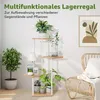 CMYbabee 4 Etagen Hölzern Metall Pflanzenständer Innen Produktbild-Vorschau 6