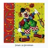 20 serviettes 33 x 33 cm, "Clown Voir les images du produit 4