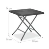 Relaxdays Gartentisch Holz-Optik, quadratisch, HBT: Produktbild-Vorschau 4