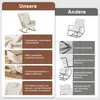 Fauteuil à bascule UnboxG avec repose-pieds, couleur beige. Voir les images du produit 12