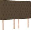 Cloris Designermöbel LED Kopfteil Dunkelbraun 160x7x118/128 Produktbild-Vorschau 4