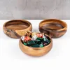 3er Set Snackschale Holz Akazie 15x4cm Rund Schale Produktbild-Vorschau 3