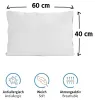 Komfortec 100% Baumwolle Kissenbezüge 2er Set - Weiß - 40 x Produktbild-Vorschau 1