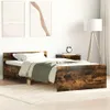 vidaXL Rám postele bez matrace kouřový dub 100x200 cm Náhled obrázku produktu 2