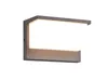A modern, rectangular outdoor wall light with a gray frame and a white illuminated panel. Podgląd zdjęcia produktu