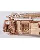 A detailed wooden model of a fire truck with a ladder. Produktbild-Vorschau