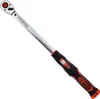 A digital torque wrench with a black and red handle, silver shaft, and a silver head with red accents. Podgląd zdjęcia produktu