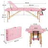 Yaheetech 3 Zonen Massageliege 213 x 80 cm, bis 250 kg, Produktbild-Vorschau 3