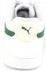 The back view of a white Puma sneaker with green accents. Produktbild-Vorschau