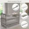 Love For Sleep Grau Babybett Gitterbett mit Schublade 120 x Produktbild-Vorschau 4