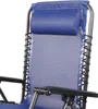 Relaxsessel Gartenstuhl klappbar Camping Balkon Terrasse Blau Produktbild-Vorschau