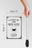 Holzschild Spruch Hund Ich arbeite hart damit mein 12x18 cm Produktbild-Vorschau 6