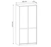 AX LIVING Schlafzimmer Schrank Mormanno S4T – 91 cm, Eiche Produktbild-Vorschau 5